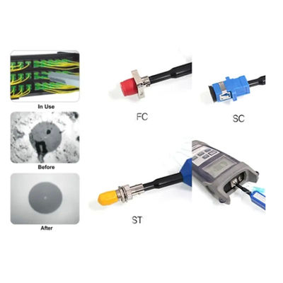 1.25mm Yüksük Fiber Kablo Aksesuarları, LC MU Tek Tıkla Fiber Optik Temizleme Kalemi