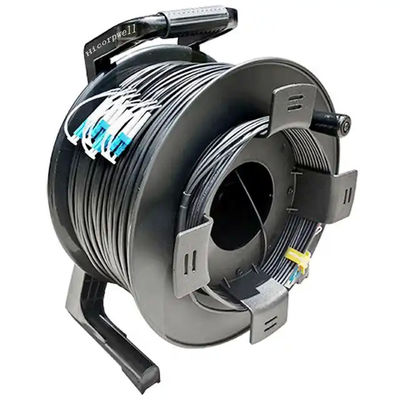 Siyah Dış Kablo Roleri 300M 250M 200M 150M 100m LC'den LC'ye Fiber Patch Cord Uzantı Kablo Bobini